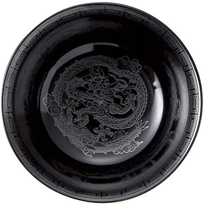 Mino Ware Japanese Black Glaze Silver Dragon Ramen Bowl 835 Diameter x 327 H 1360ml Capacity - Image 2