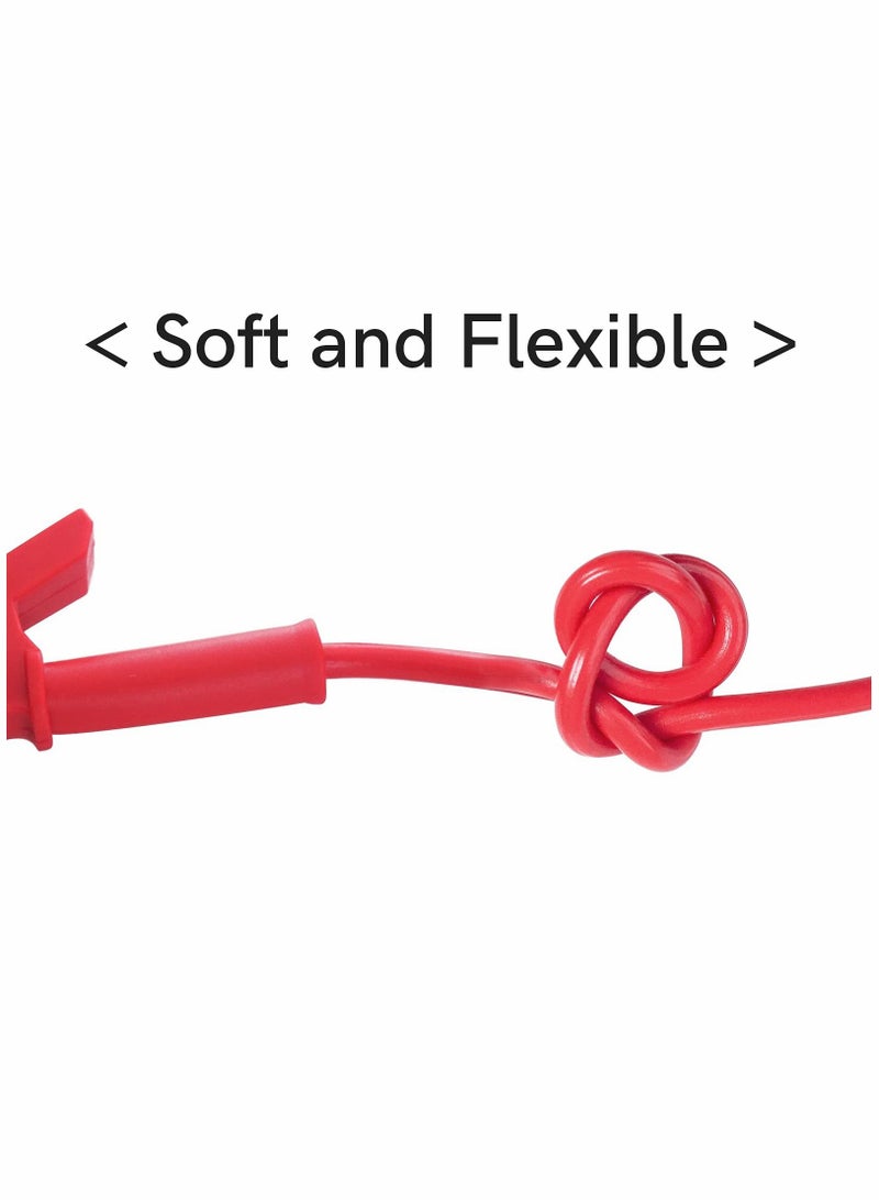 SYOSI مشابك اختبار من نوع Alligator Clips، 5 قطع من كابلات سلك التمساح ثنائية الأطراف مع مشابك عازلة، كابل نحاسي مرن للاختبار الكهربائي، 1 متر  - Image 4