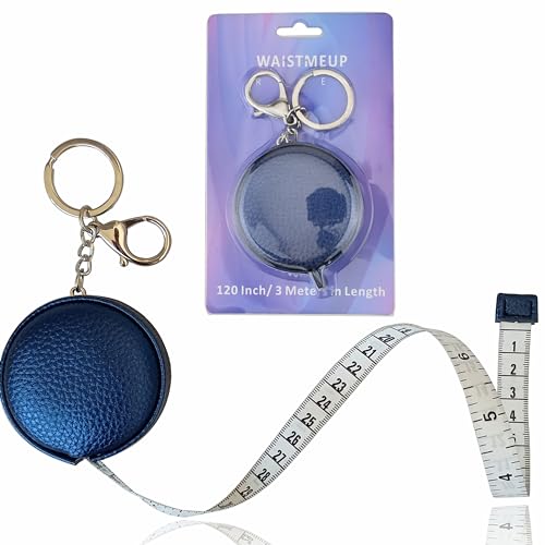 WAISTMEUP Tape Measure for Body Measuring Tape Double Scale Body Sewing Flexible Ruler for Medical Body Measurement Tailor Craft Ruler, Retractable Key Chain Mini Tape Measure 120 Inches/300cm (Royal Blue) - Image 2