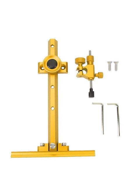 Archery Recurve Bow Sight Aluminum T Shape Single Pin Adjustable Archery Recurve Target Sight for Competitions Training Gold