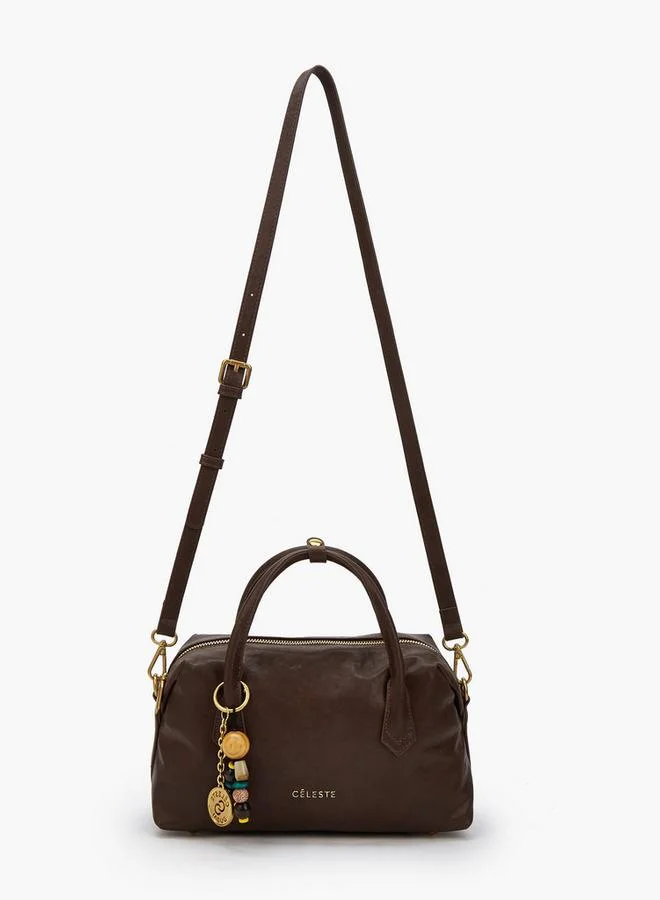 Celeste Textured Tote Bag With Zip Closure