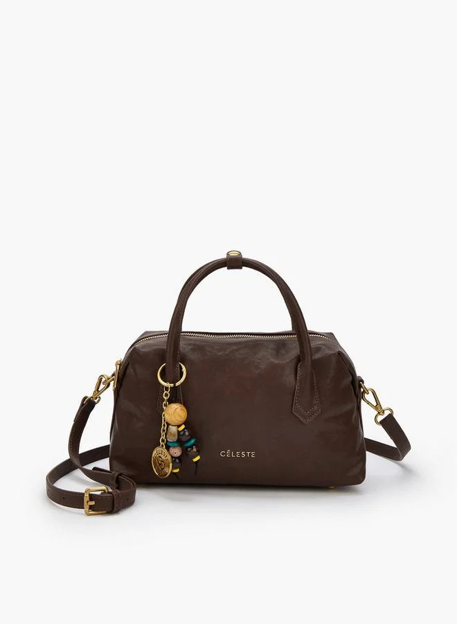 Celeste Textured Tote Bag With Zip Closure