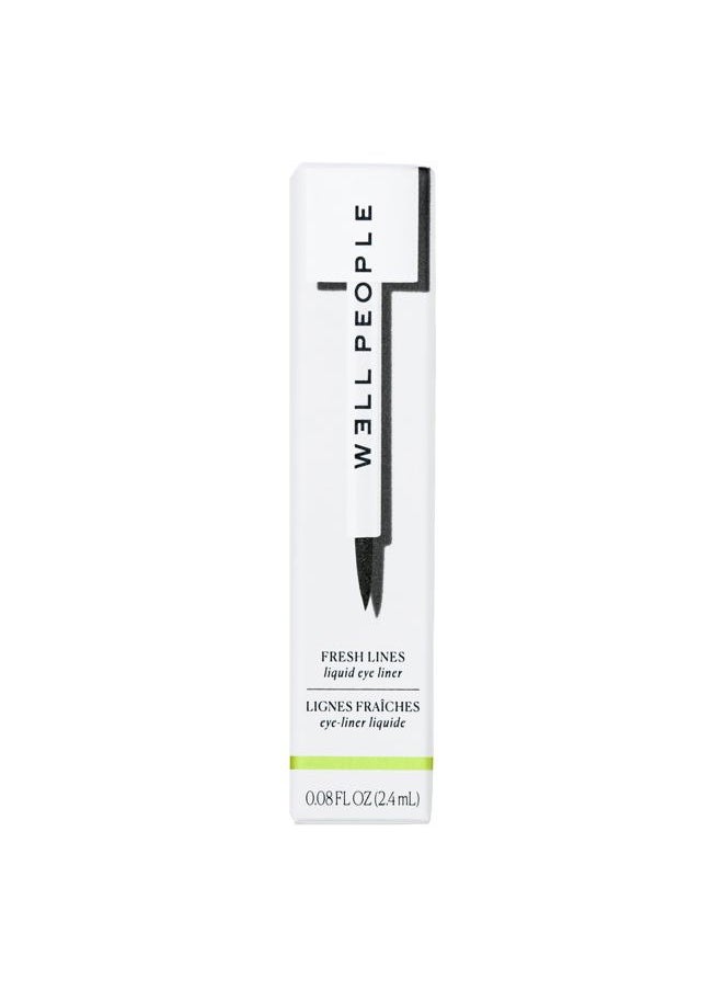 W3LL PEOPLE Fresh Lines Liquid Eyeliner, Longwear Liquid Eyeliner For Precise Lines, Hydrating & Smudge-resistant Formula, Vegan & Cruelty-free, Black  - Image 4