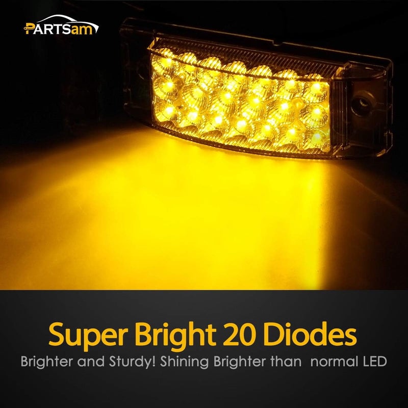 Partsam 6" Amber LED Marker Lights - Pair - Image 3