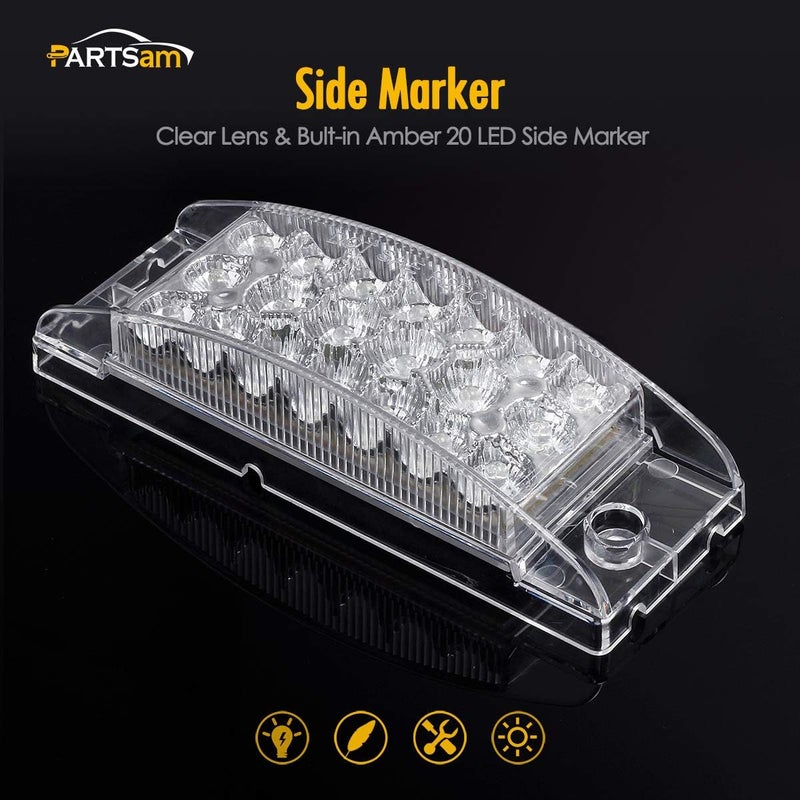 Partsam 6" Amber LED Marker Lights - Pair - Image 2