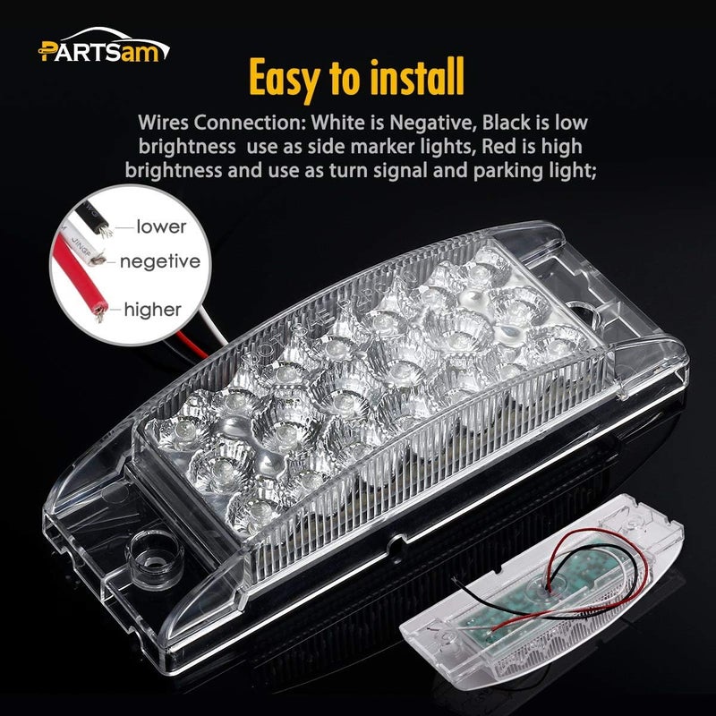 Partsam 6" Amber LED Marker Lights - Pair - Image 5