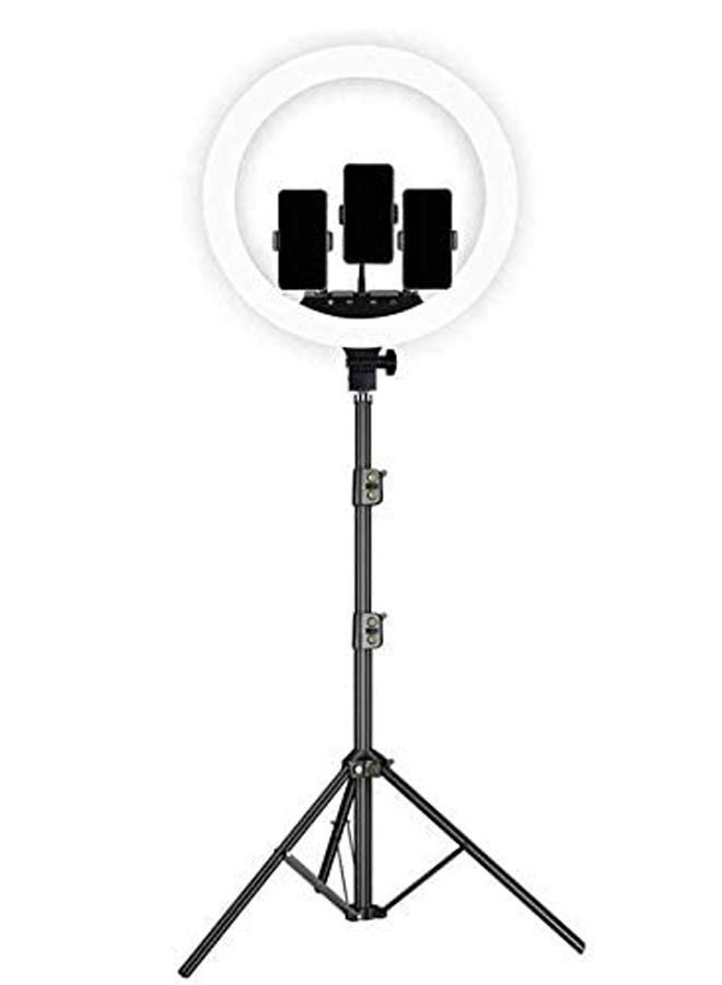 HQ 18N Soft Ring Light with Tripod Stand for Selfie Makeup Live Stream and YouTube Video Dimmable LED Camera Light - Image 2