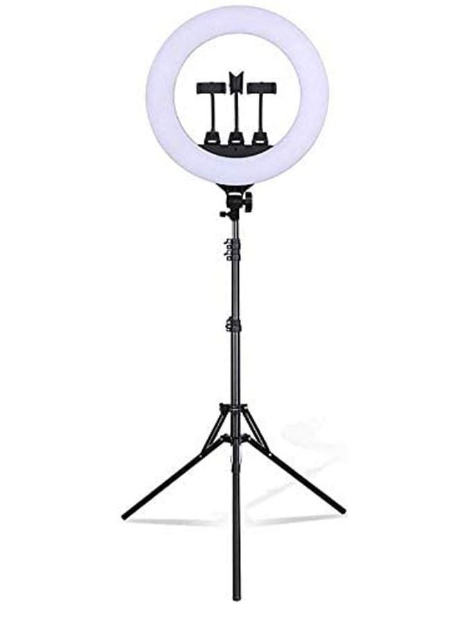 HQ 18N Soft Ring Light with Tripod Stand for Selfie Makeup Live Stream and YouTube Video Dimmable LED Camera Light - Image 3