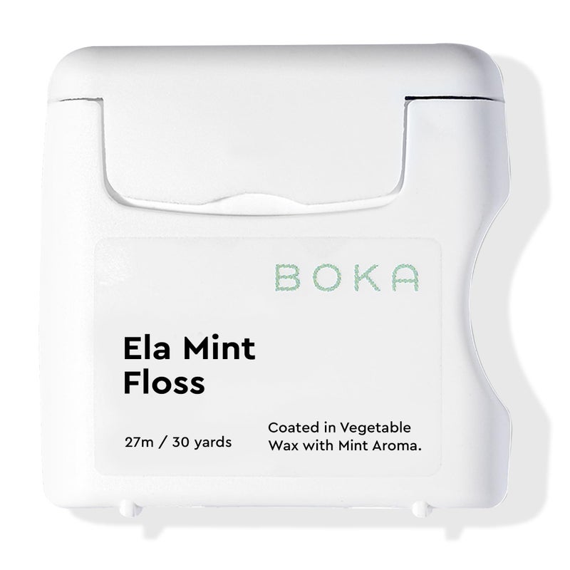 Boka Ela Mint Expandable Woven Dental Floss, Made from Plant-Based Vegetable Wax, Teflon-Free, 30 Yards of Waxed Floss (Pack of 1) - Image 1