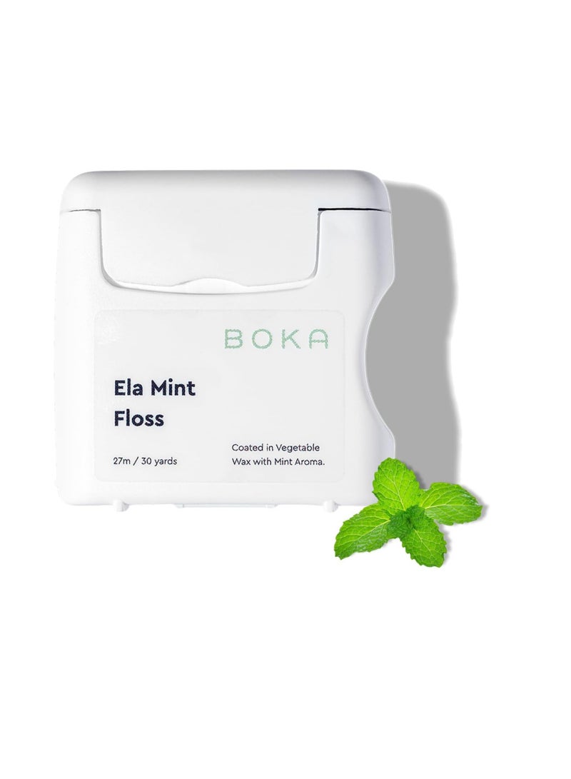 BOKA Boka Ela Mint Woven Dental Floss, Made from Natural Vegetable Wax, Teflon-Free, 30 Yards of Waxed Floss (Pack of 1) - Image 1