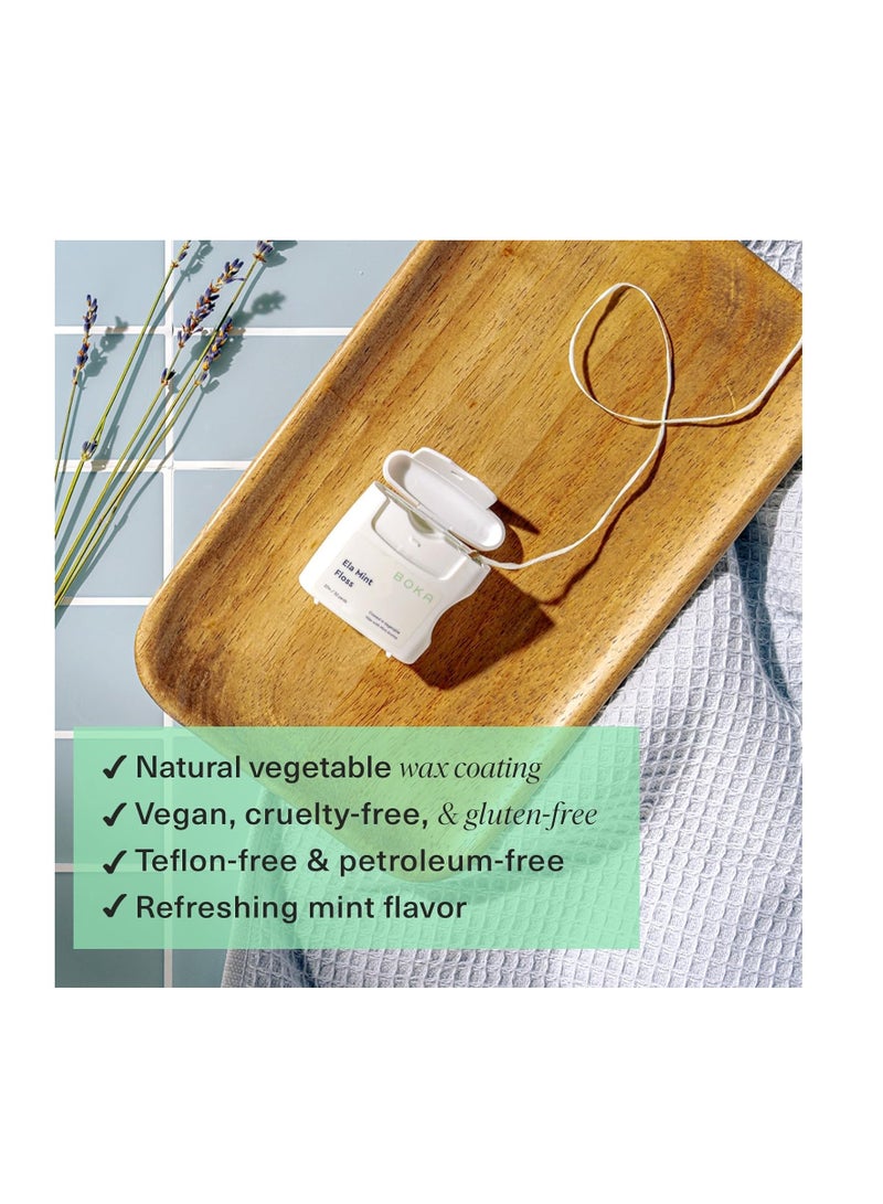 BOKA Boka Ela Mint Woven Dental Floss, Made from Natural Vegetable Wax, Teflon-Free, 30 Yards of Waxed Floss (Pack of 1) - Image 2