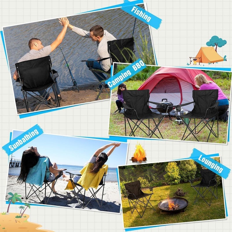 Altis Lightweight Folding Camping Chairs Set (4 PCS) for Outdoor & Travel | Camping Chairs 4 Pack - Image 1