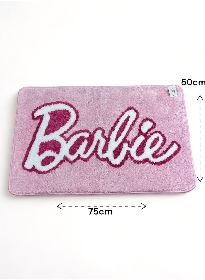 Generic FLOOR MAT BARBI CHARACTER MODERN FASHION NON SLIP  FLOOR RUG PERFECT FOR GIRLS BEDROOM  75CM x 50CM  - Image 1