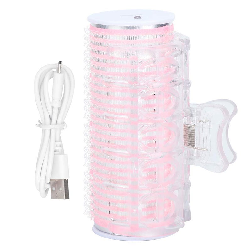 woobles Electric Bangs Curling, Mini Hair Roller Hair Styling Tool Portable Electrinic Hair Curler Instant Heat USB Charging(Pink)- - Image 1