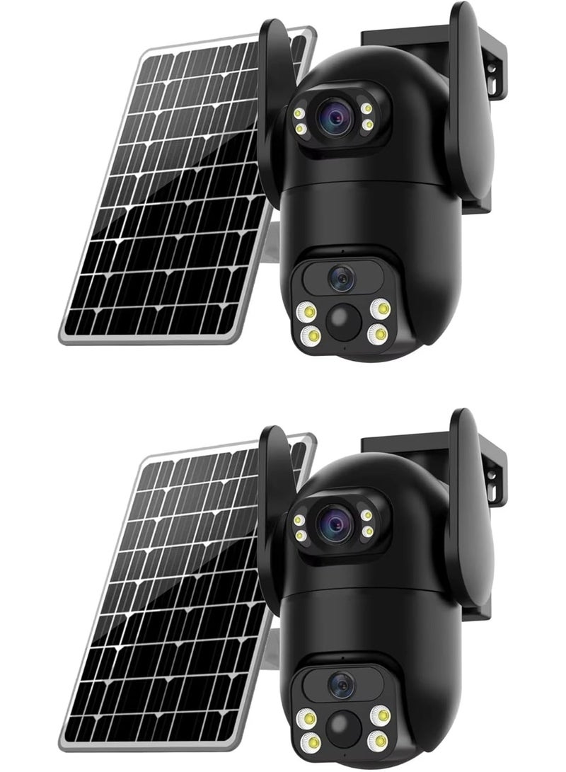 TIGER 2× 6MP Dual Lens Outdoor Security Cameras – 360° Wireless PTZ IP CCTV with 4G SIM, Solar Powered, Human Detection, Night Vision, Two-Way Audio, 64GB SD, V380 Pro App, Weatherproof for Home, Garden, Villa, Office - Image 2