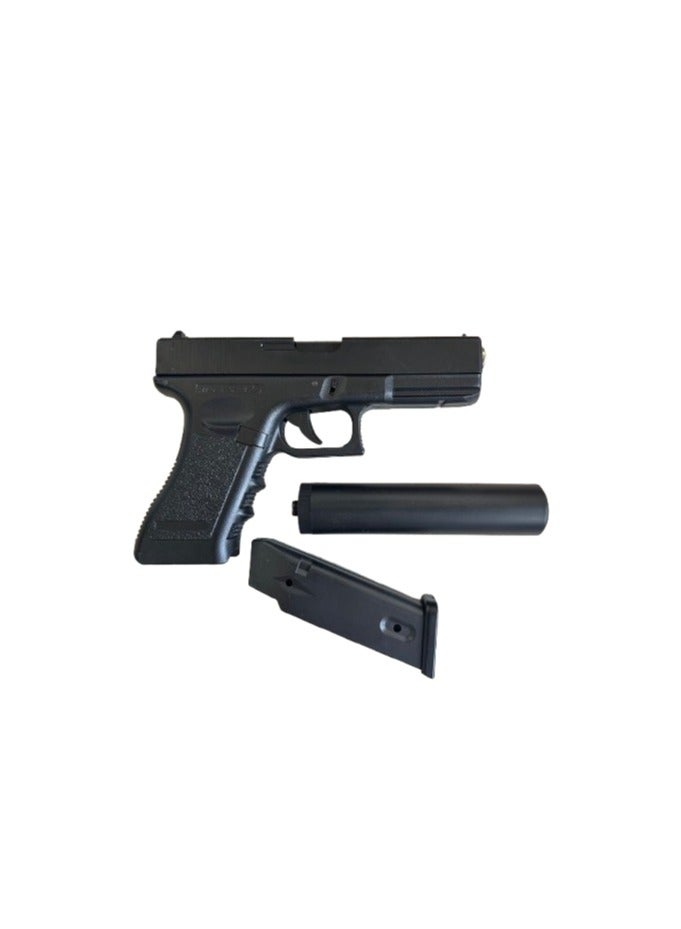 Heavy Iron Glock Bead Gun Toy with Magazine and Silencer  - Image 1
