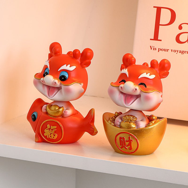 Dragon Year Fortune Dragon Cute Shaking Head Doll Decoration Cartoon Creative Fashion Play Desktop Decoration New Year'S Day New Year Gift - Image 3
