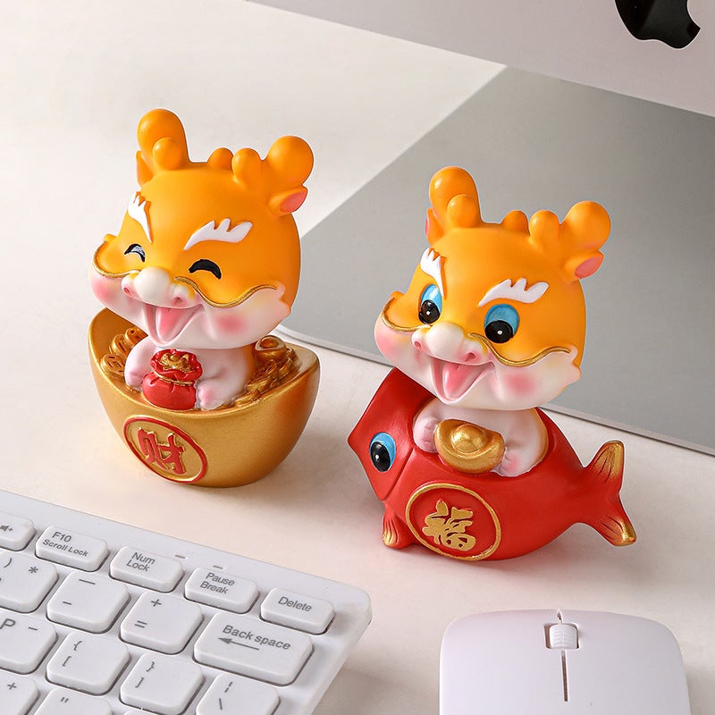 Dragon Year Fortune Dragon Cute Shaking Head Doll Decoration Cartoon Creative Fashion Play Desktop Decoration New Year'S Day New Year Gift - Image 5