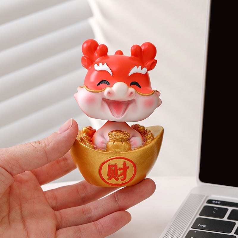 Dragon Year Fortune Dragon Cute Shaking Head Doll Decoration Cartoon Creative Fashion Play Desktop Decoration New Year'S Day New Year Gift - Image 4