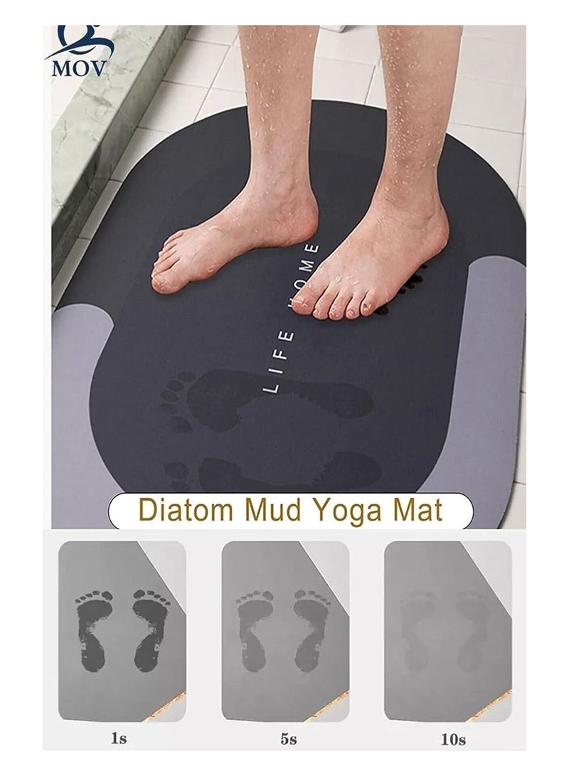 ياميم بساط حمام سريع الجفاف على شكل بيضاوي (متعدد الألوان) - Image 4