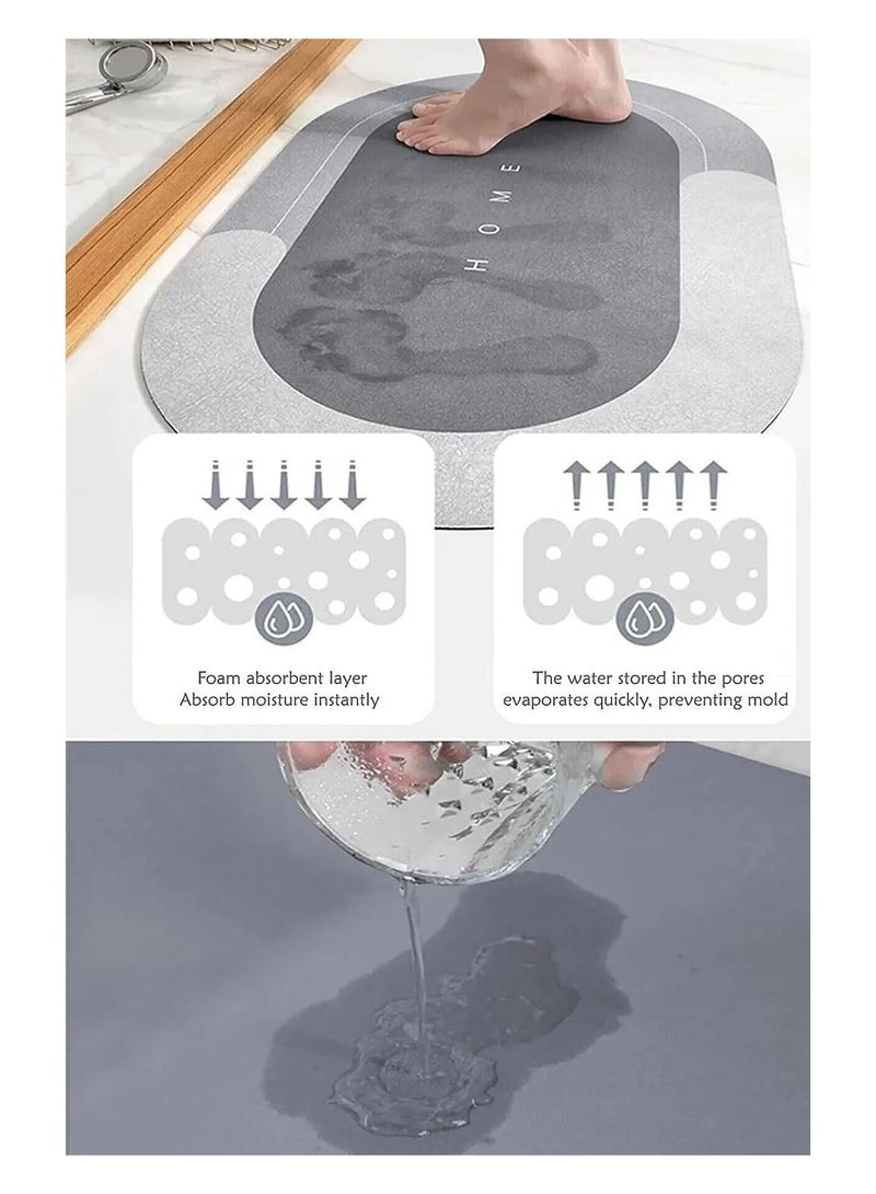 ياميم بساط حمام سريع الجفاف على شكل بيضاوي (متعدد الألوان) - Image 3