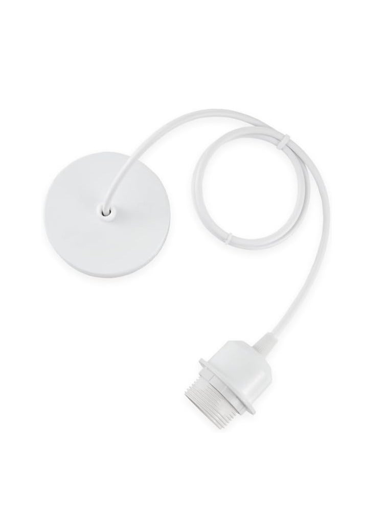 SUN SHINE White Pendant Light Fitting Modern Industrial Lamp Holder