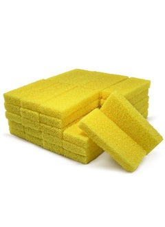 Disposable Foot Scrubber Sponge Pads Pedicure Pumice Stone For Feet Callus Remover Medium Coarse Yellow 40Pcs