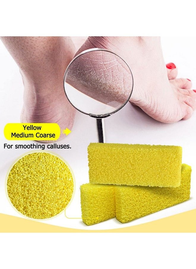 Salvmary - Disposable Foot Scrubber Sponge Pads Pedicure Pumice Stone For Feet Callus Remover Medium Coarse Yellow 40Pcs - Image 1