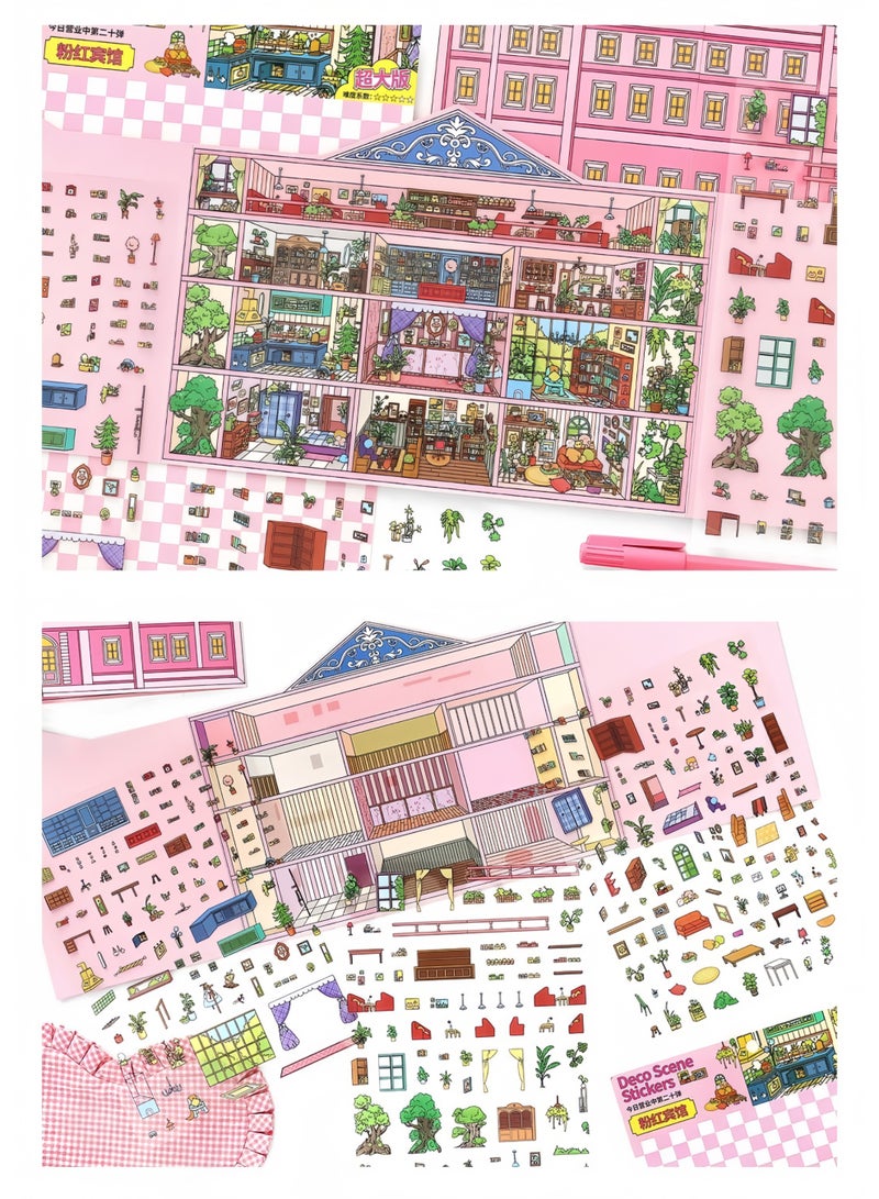 HOLA DIY 3D House Diorama Sticker Set | 2.5D Large-Scale Scene Decals | Creative Scrapbook Toy Model - Image 4