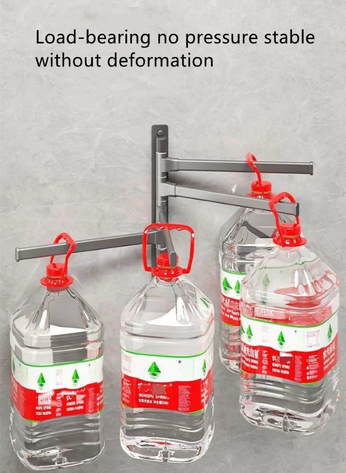 Kutis حامل مناشف حمام دوار قطعة واحدة يُثبت على الحائط من الألومنيوم أسود 32x30 سنتيمتر  - Image 4