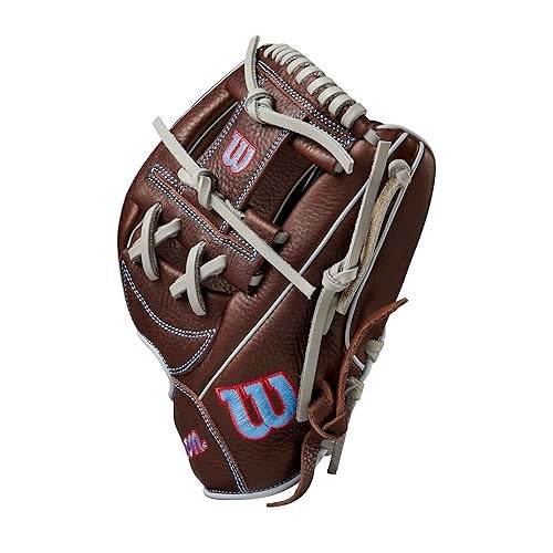 WILSON 2024 A1000 1787 11.75” Infield Baseball Glove - Brown/Red/Blue, Right Hand Throw - Image 4