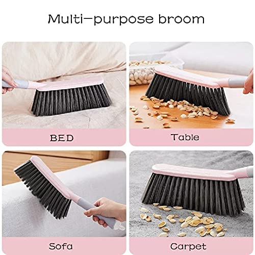 HEXONIQ® Duster for Cleaning Soft Cleaning Brush Counter Duster Hair Drafting Brush with Microfiber for Keyboard Home Hotel Bed Car Soft Clothes Blue Bed Brush Dusting Brush, Pink - Image 2