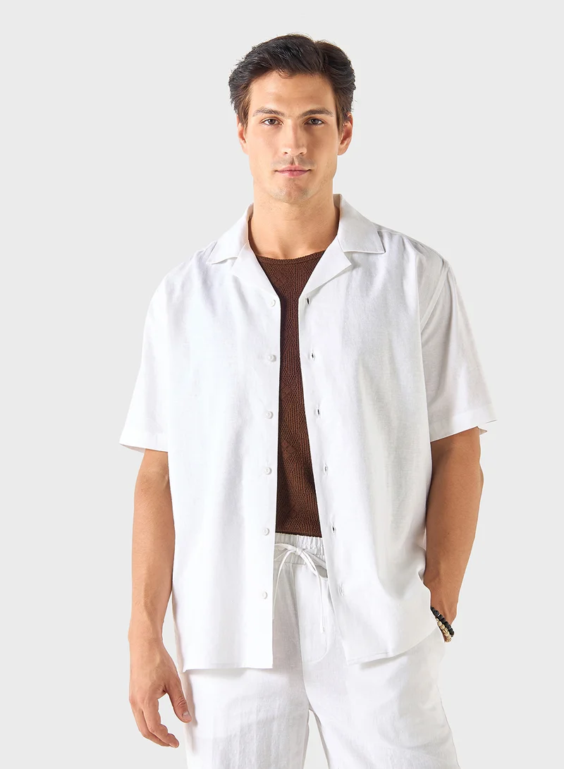 Iconic Relaxed Fit Linen Blend Shirt