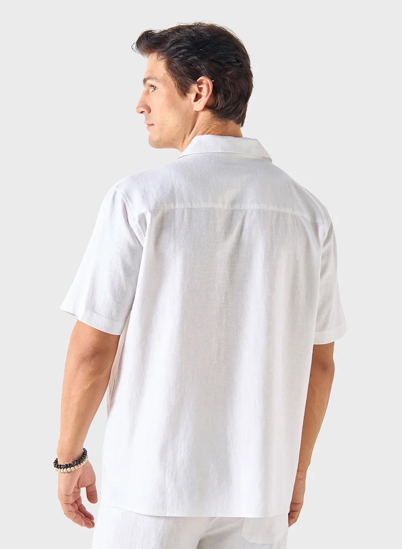 Iconic Relaxed Fit Linen Blend Shirt