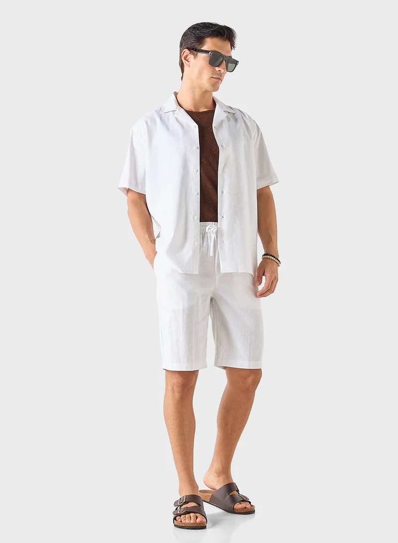 Iconic Relaxed Fit Linen Blend Shirt