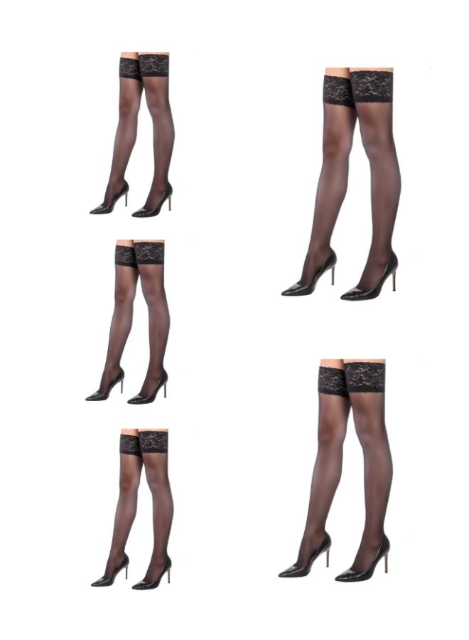 OASIS-TH 5 Pairs Women's Sheer Stockings - Image 1
