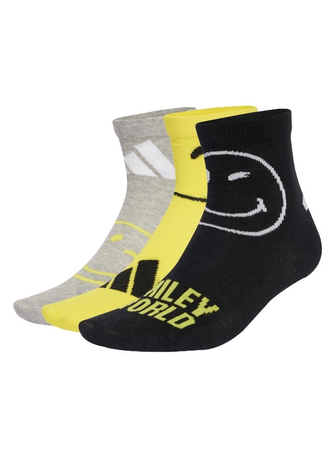 adidas Smiley 3 Pairs Per Pack Socks Kids - Image 1