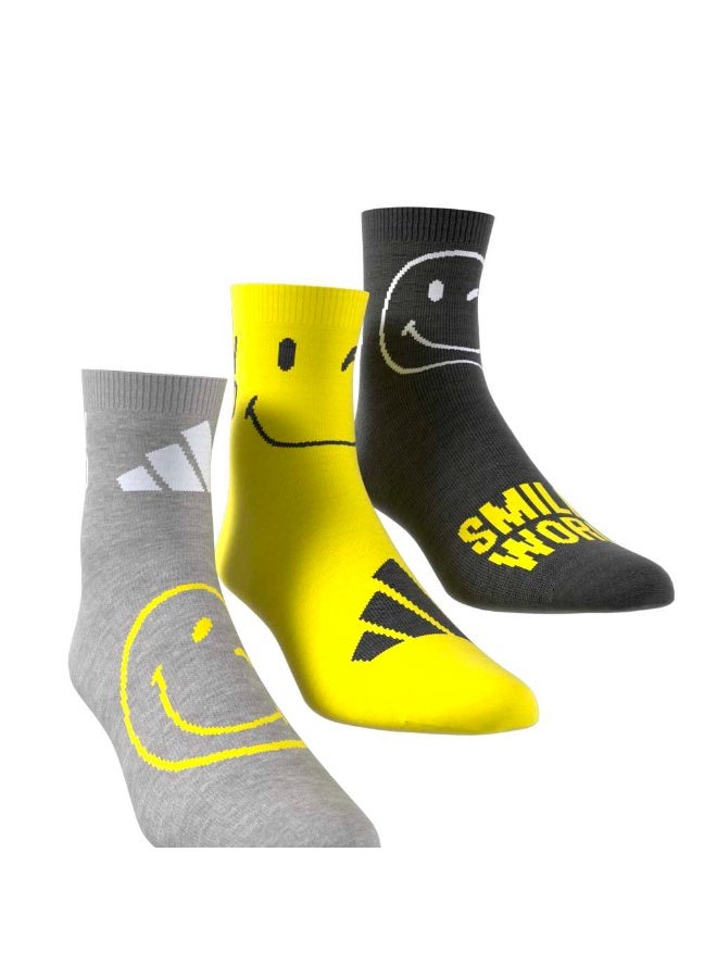 adidas Smiley 3 Pairs Per Pack Socks Kids - Image 5
