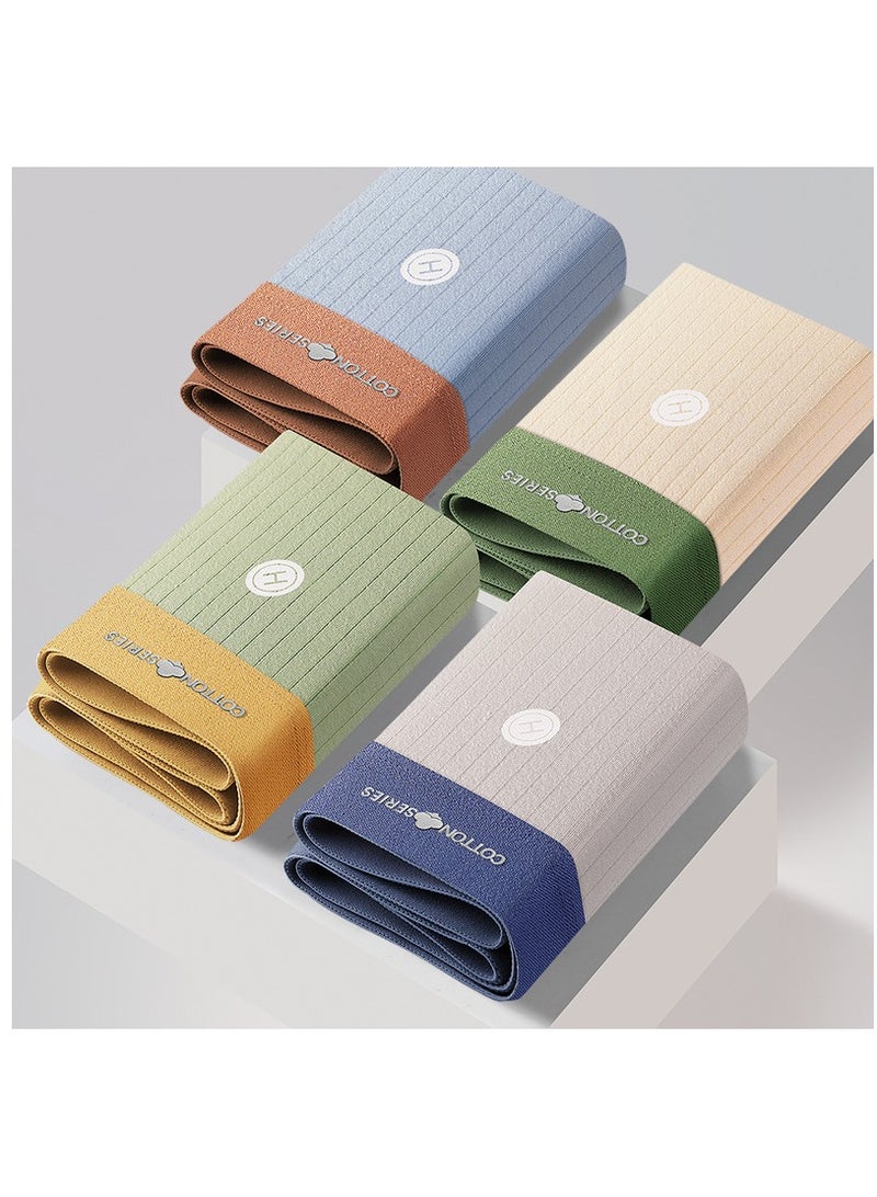 Boxed Men's Solid Color Breathable Four Corner Underwear Of 4 Pieces  - Image 1