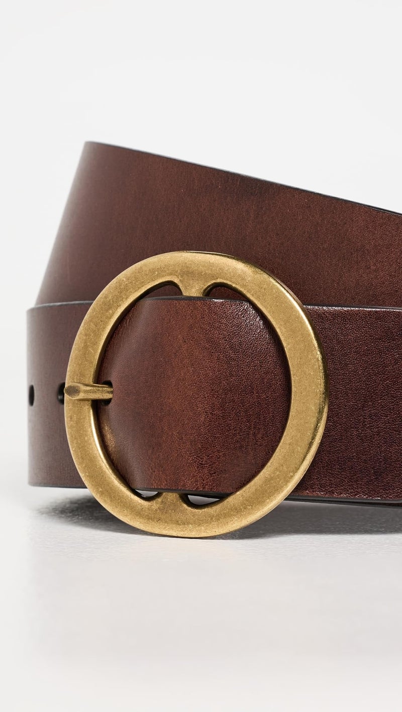 Made Well Madewell Women's Round Circle Belt, Espresso Bean Leather, Brown, X-Small - Image 4