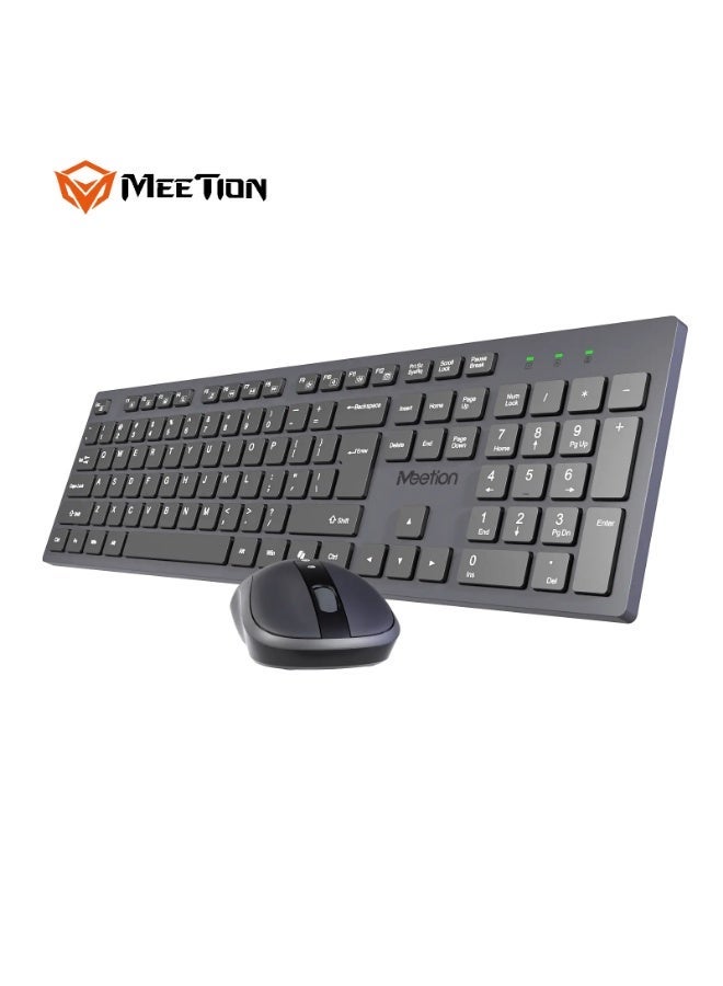 Meetion مجموعة لوحة المفاتيح والفأرة اللاسلكية الصامتة Meetion CW216 - كتابة صامتة بتقنية 2.4GHz - Image 3