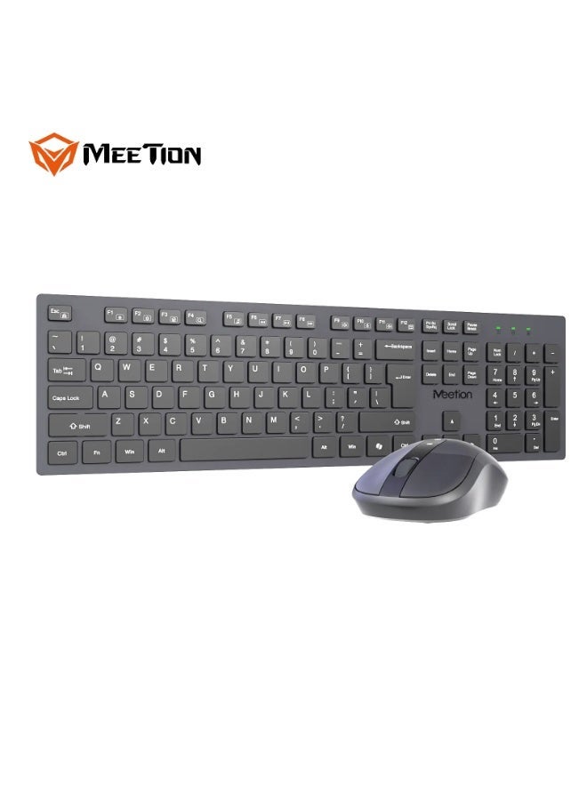 Meetion مجموعة لوحة المفاتيح والفأرة اللاسلكية الصامتة Meetion CW216 - كتابة صامتة بتقنية 2.4GHz - Image 2