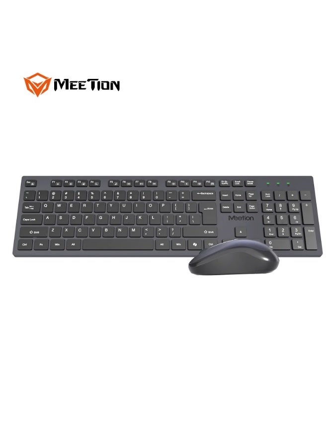 Meetion مجموعة لوحة المفاتيح والفأرة اللاسلكية الصامتة Meetion CW216 - كتابة صامتة بتقنية 2.4GHz - Image 4