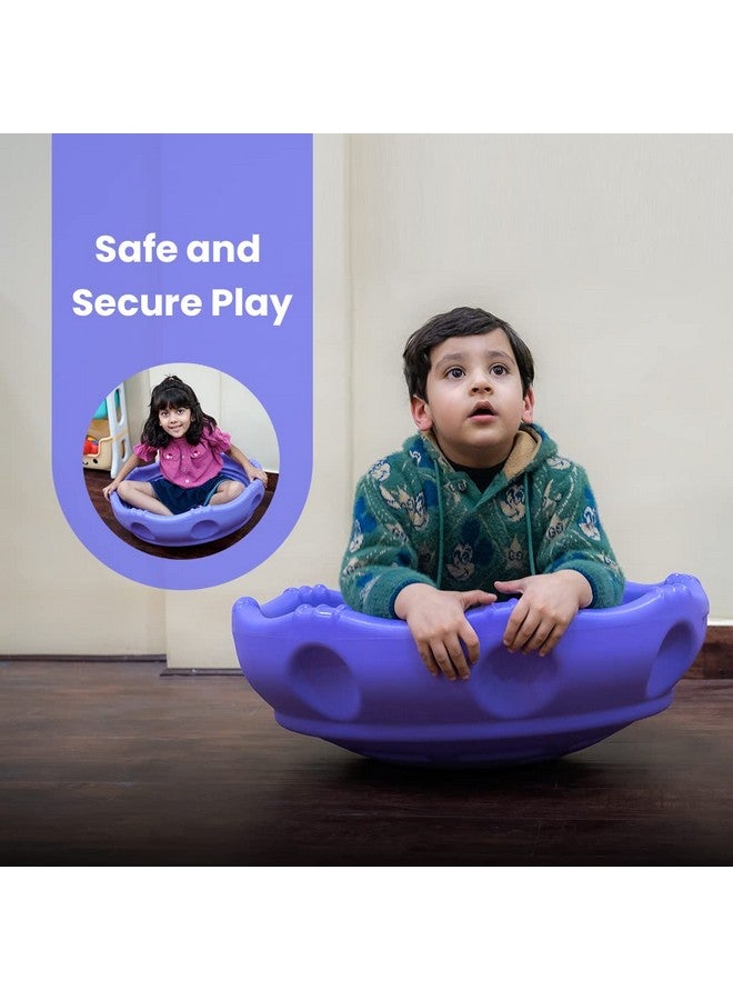 OK-Play قرص التوازن OK PLAY للأطفال | لوح توازن | مع صوت فرقعة | لعبة لياقة للأطفال | دوران 360 درجة | قرص متأرجح | متسلق | ألعاب داخلية وخارجية | متوسط | 2 سنوات وما فوق | بنفسجي - Image 5