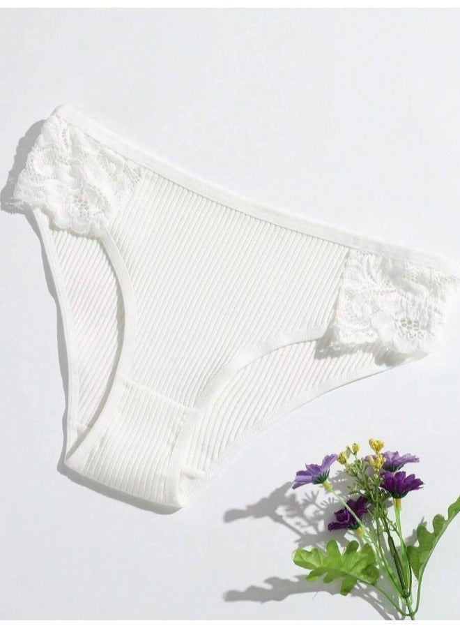 ShebSheb 5-Pack Underwear for Women Lace Silky Seamless No Show Undies Low Rise High cut Bikini Hipster Cheeky Panties  - Image 3