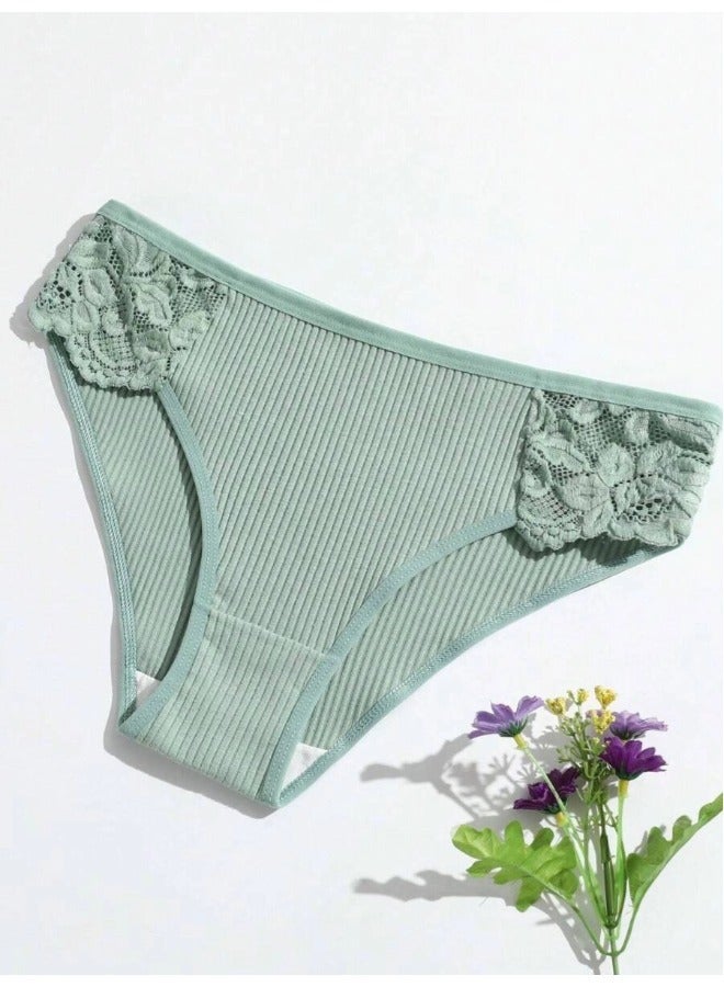 ShebSheb 5-Pack Underwear for Women Lace Silky Seamless No Show Undies Low Rise High cut Bikini Hipster Cheeky Panties  - Image 5