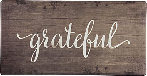 J&V TEXTILES Anti Fatigue Kitchen Mat for Floor, Embossed Themed Cushioned Kitchen Runner Rug Mat, Non Slip, Easy Wipe Clean, 1/2 Inch Thick (20x39 inches, Grateful) - Image 1