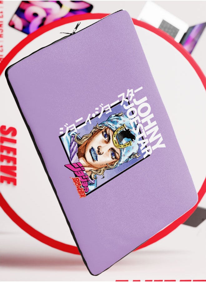 LOUD UNIVERSE - JoJo's Bizarre Adventure 15 inch Laptop Sleeve JoJo's Bizarre Adventure Tablet Sleeve Tusk Sleeve Johnny Joestar Jonathan Joestar-Anime - Image 1