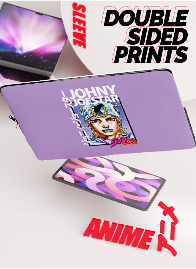 LOUD UNIVERSE - JoJo's Bizarre Adventure 15 inch Laptop Sleeve JoJo's Bizarre Adventure Tablet Sleeve Tusk Sleeve Johnny Joestar Jonathan Joestar-Anime - Image 1
