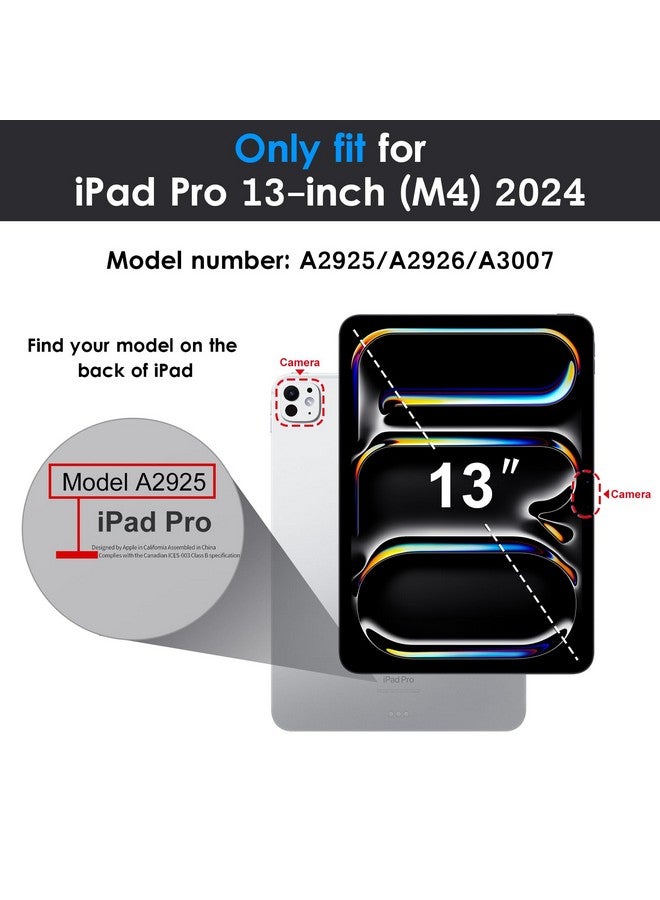 DTTO for iPad Pro 13 inch Case (M4) 2024, Premium Leather Business Folio Stand Cover with Pencil Holder - Auto Wake/Sleep and Multiple Viewing Angles, Built in Hand Strap & Pocket, Black - Image 2